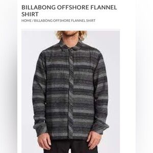 Billabong Black and Gray Flannel Shirt Jacket